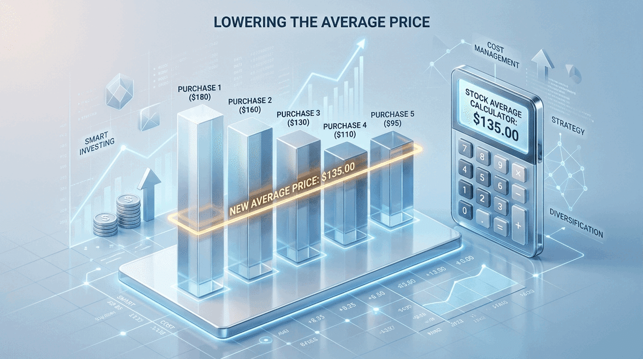 Multiple stock purchases lowering the weighted average price to $135