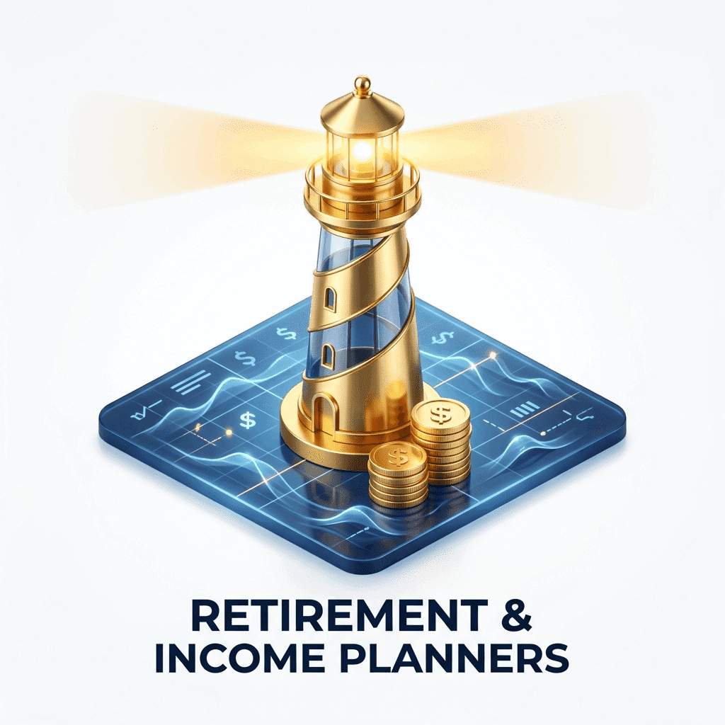 A lighthouse guiding a retirement and passive income plan